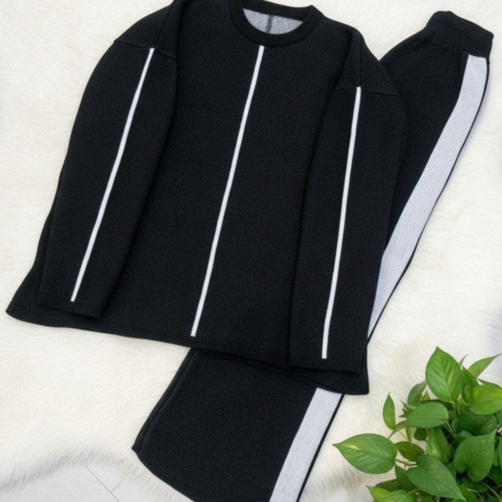 قیمت ست بافت زنانه بغل خط دار