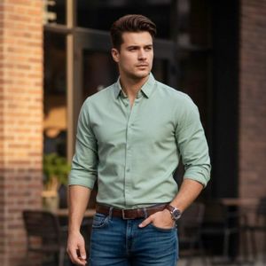 پیراهن مردانه اسپورت ساده کد 1027