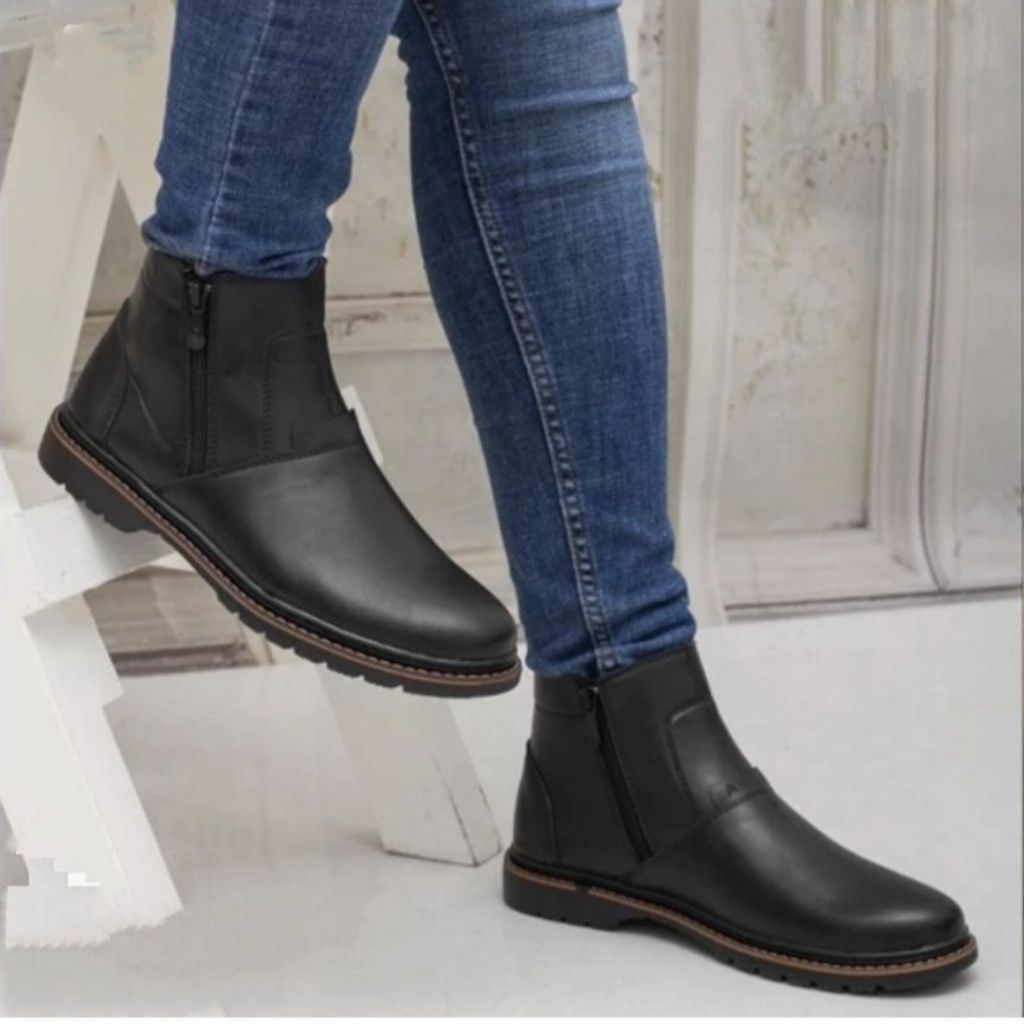 قیمت نیم بوت مردانه دو طرف زیپ مدل آشیل