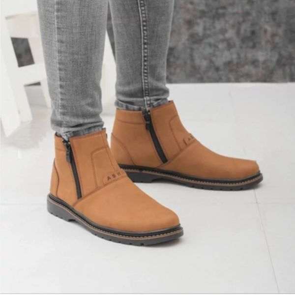 نیم بوت مردانه مدل آشیل دو طرف زیپ