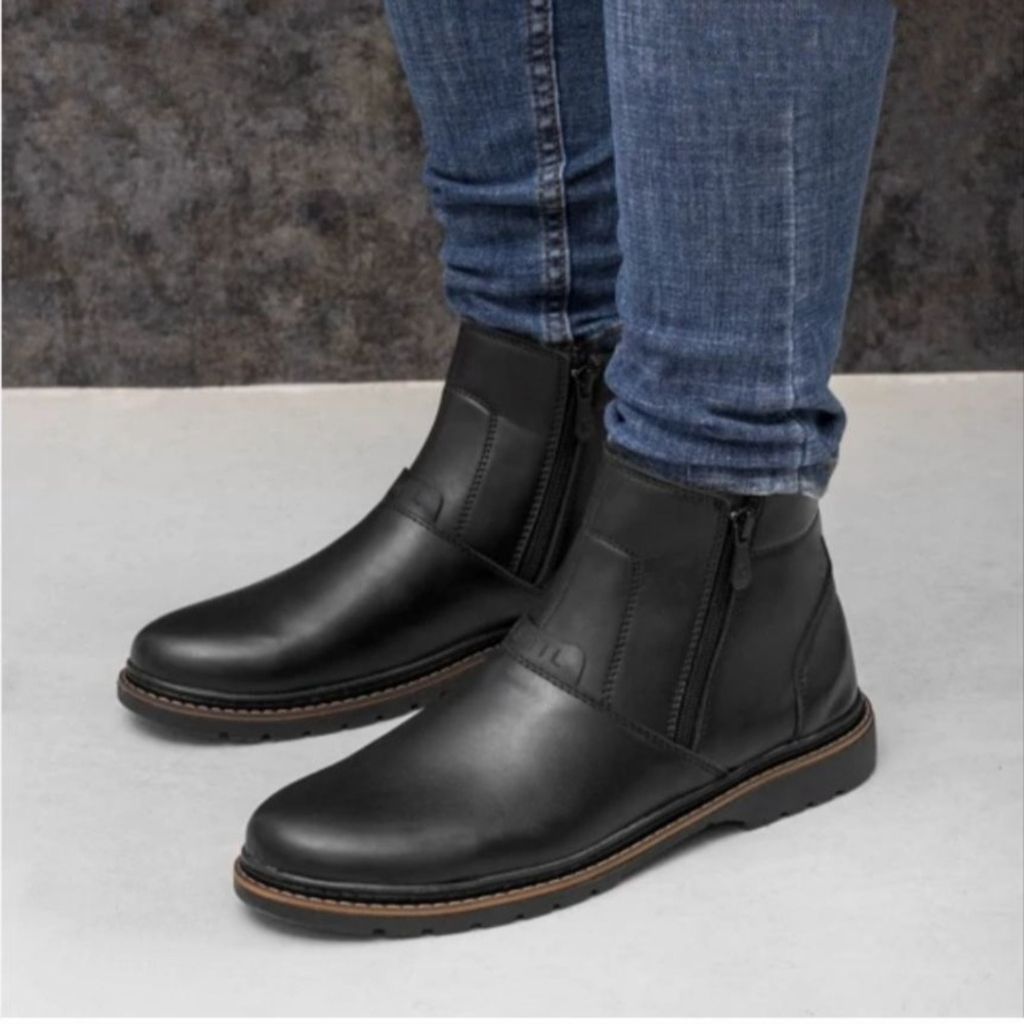 خرید اینترنتی نیم بوت مردانه دو طرف زیپ مدل آشیل