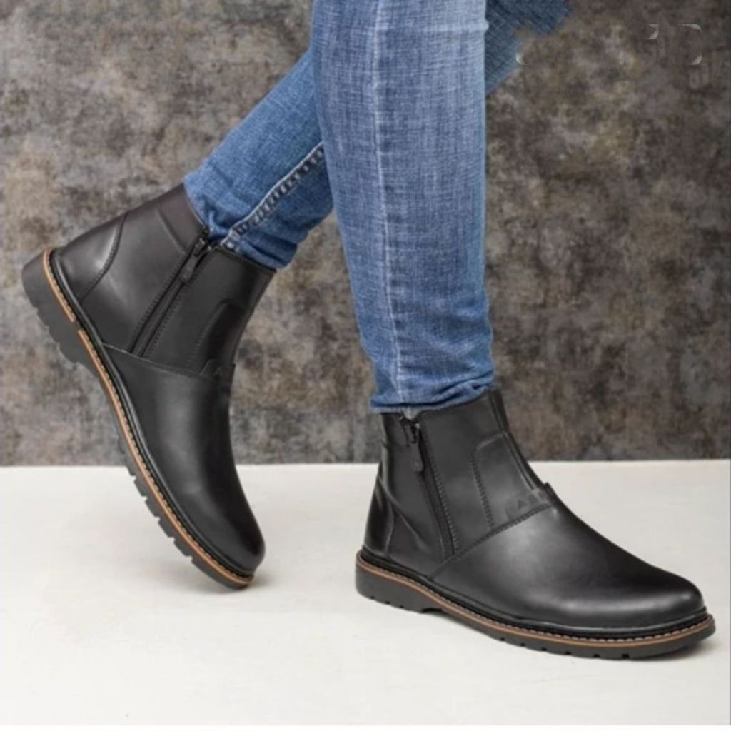 فروش اینترنتی نیم بوت مردانه دو طرف زیپ مدل آشیل