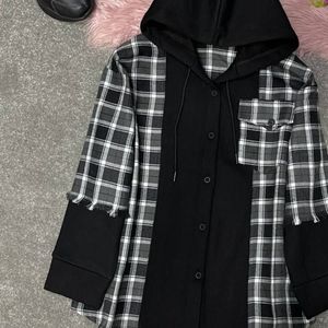 سویشرت کلاهدار ترکیبی