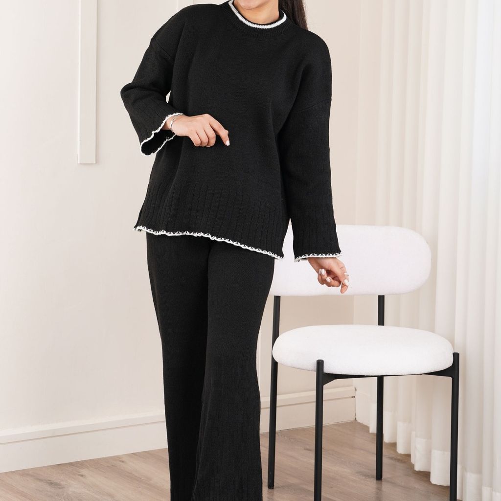 خرید انلاین ست بافت مشکی نجلا پاد