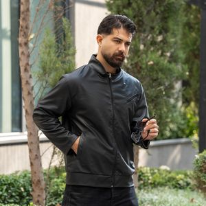 خرید اینترنتی کاپشن چرم مردانه مدل Babak