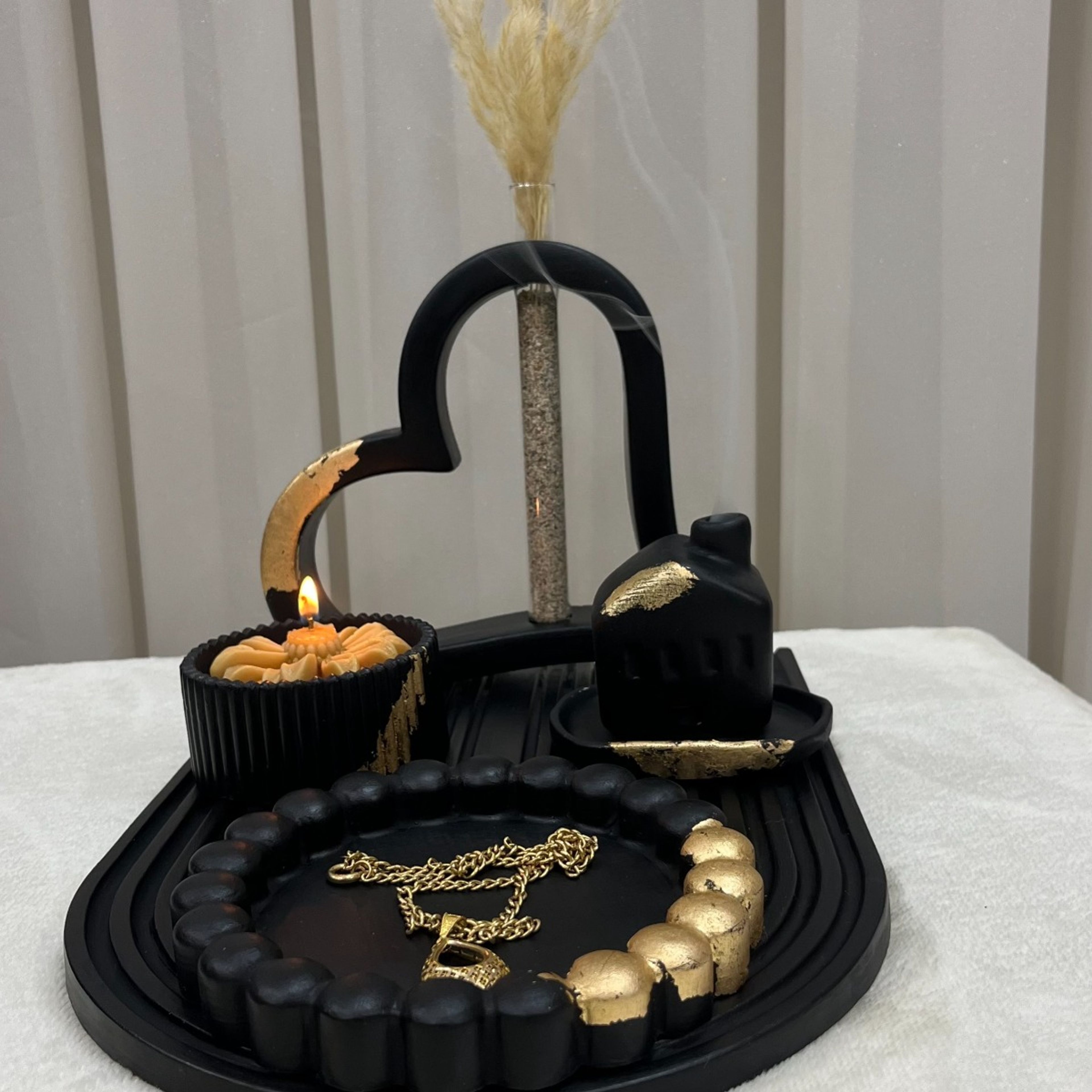 خرید اینترنتی ست دکوری سنگ آرای مدل لوکس