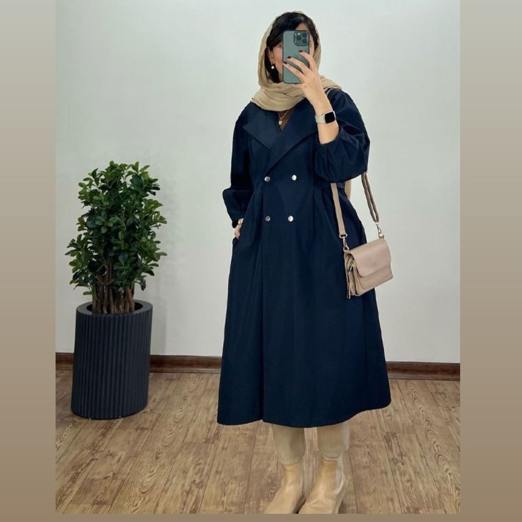 خرید انلاین مانتو زنانه بلند طرح سمن