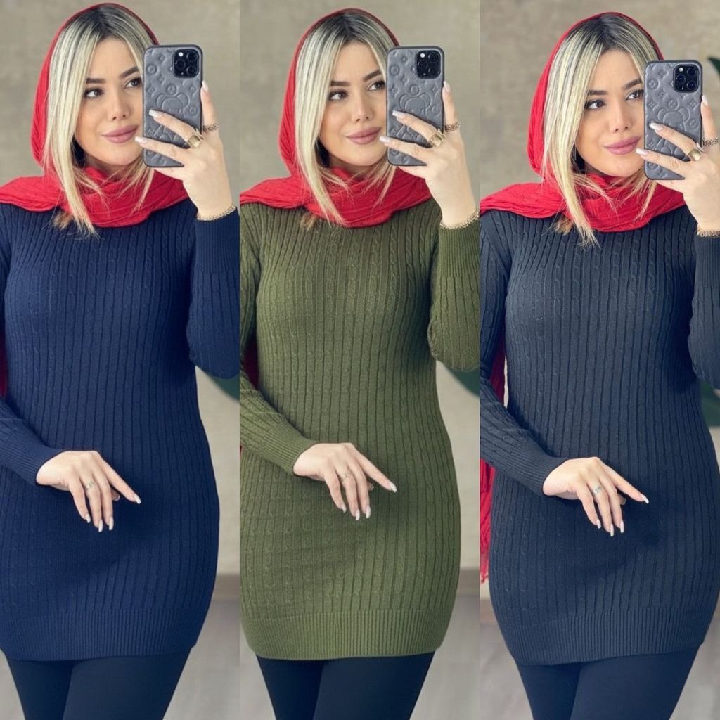 خرید انلاین بلوز بافت طرح مارپیچ