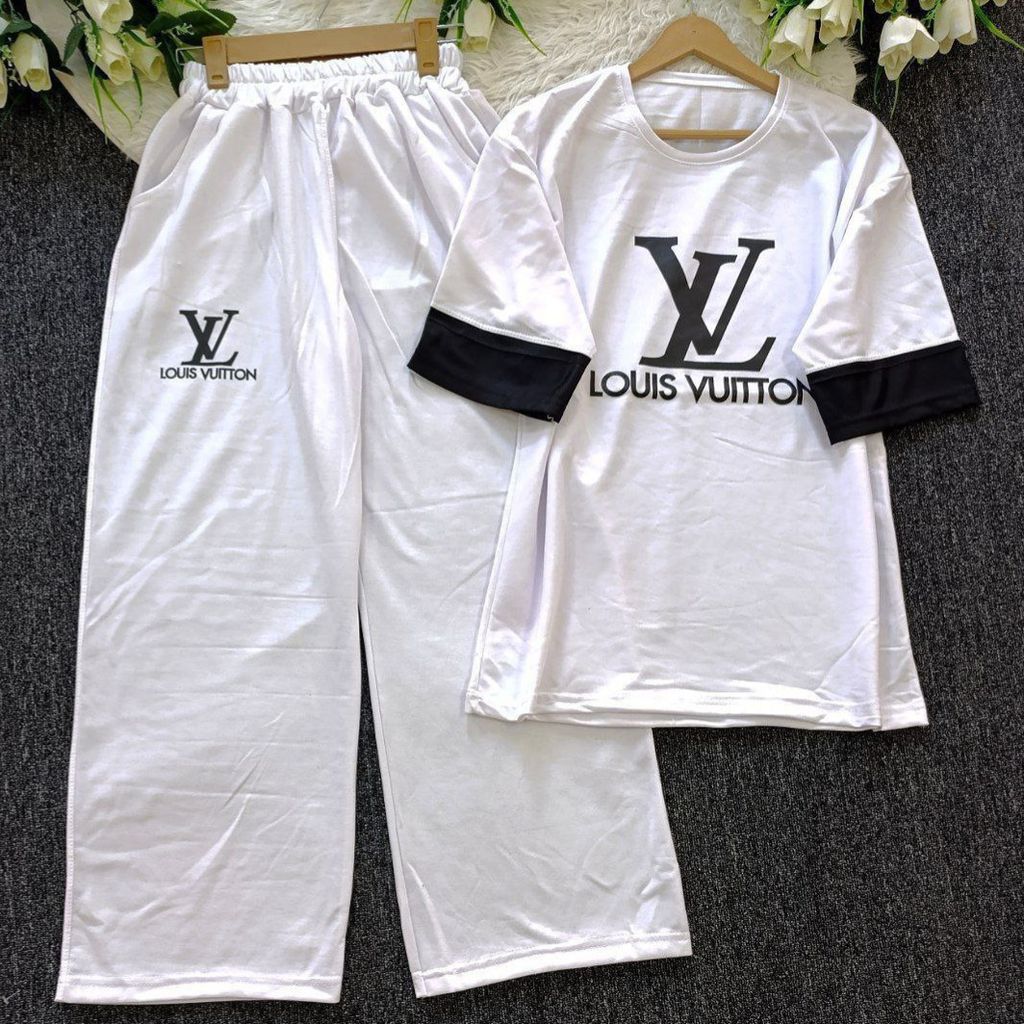 مشخصات ست زنانه تیشرت شلوار طرح لویی ویتون