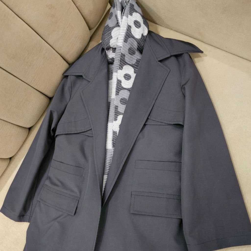 خرید اینترنتی بارونی آوینا آستردار رنگ طوسی تیره