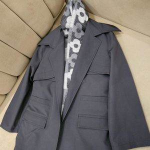 بارونی آوینا آستردار رنگ طوسی تیره