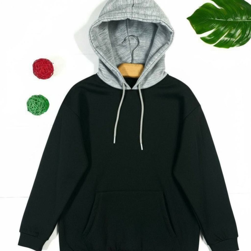 خرید اینترنتی هودی زنانه طرح کلاه طوسی