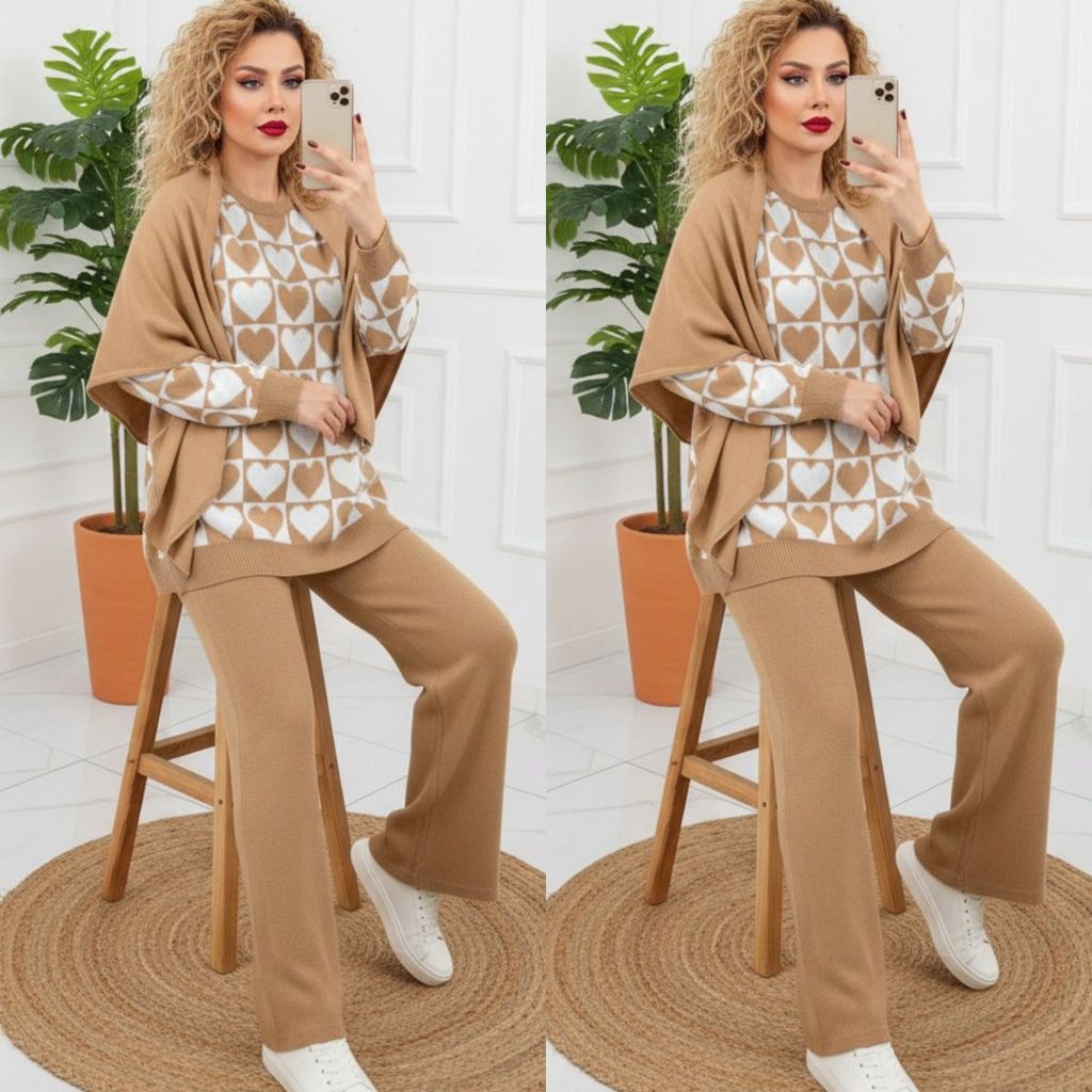 خرید آنلاین ست بافت زنانه طرح سولماز