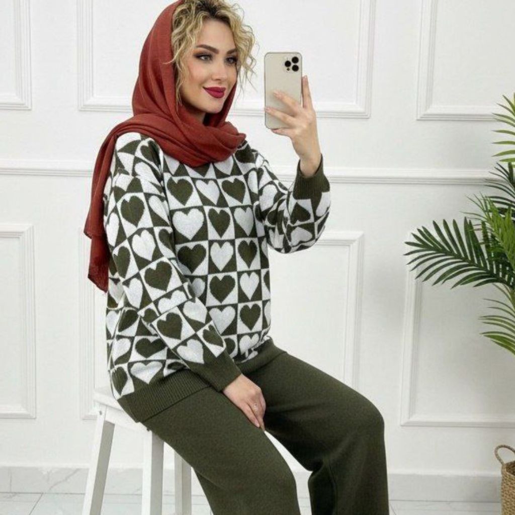 خرید انلاین ست بافت زنانه طرح سولماز