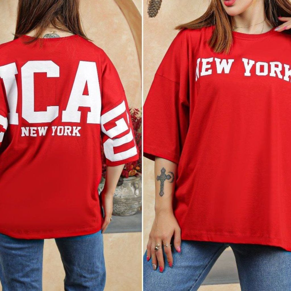 خرید اینترنتی تیشرت باکسی نیویورک کد 793