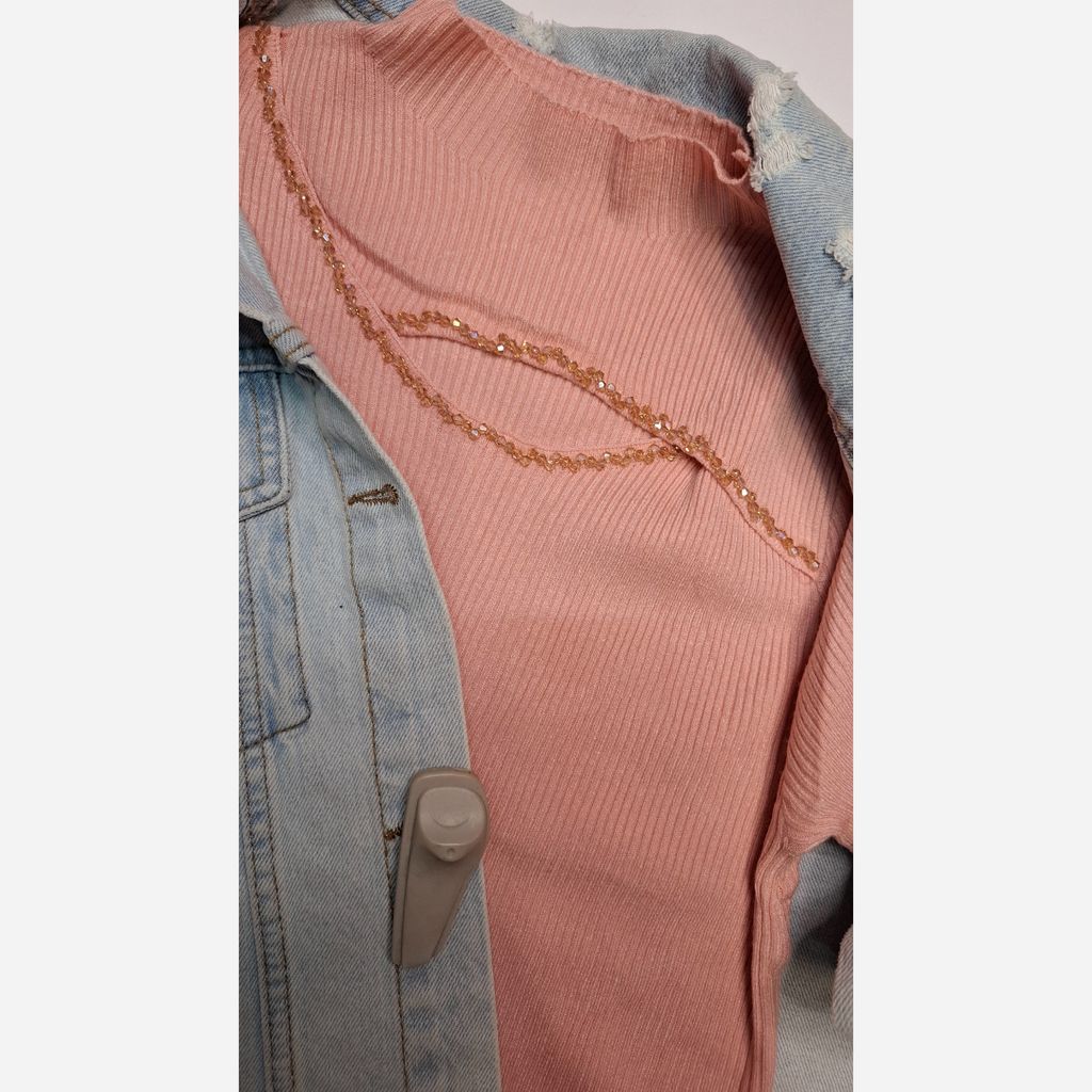 خرید اینترنتی بلوز بافت آستین کوتاه 