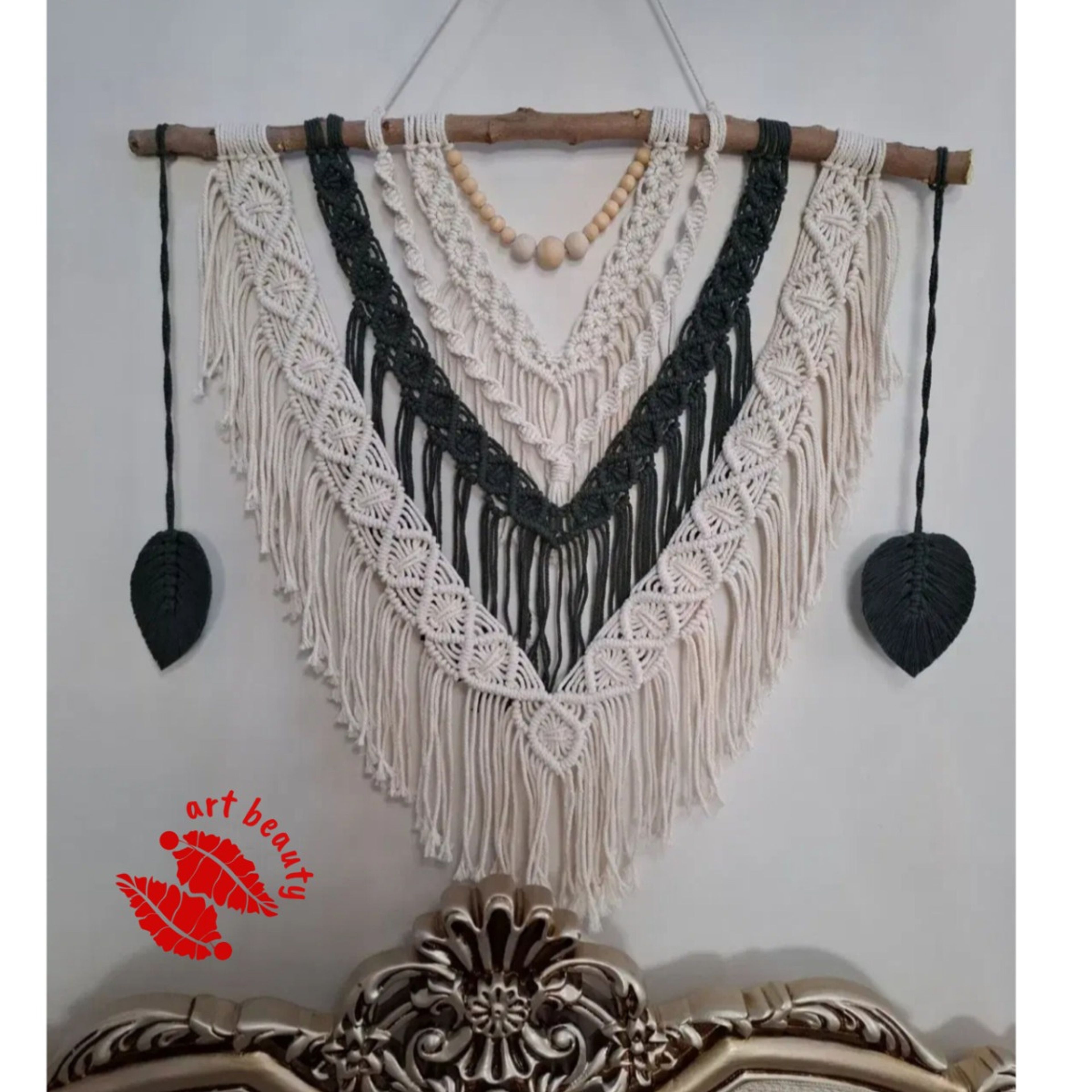 قیمت ارزان دیوارکوب اویز مکرومه مدرن طرح جاودان