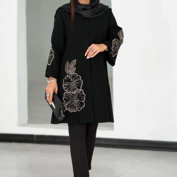 مانتو زنانه طرح گلرخ مخمل