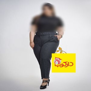 خرید اینترنتی قیمت شلوار زنانه لی مام فیت ساسون دار سرمه ای