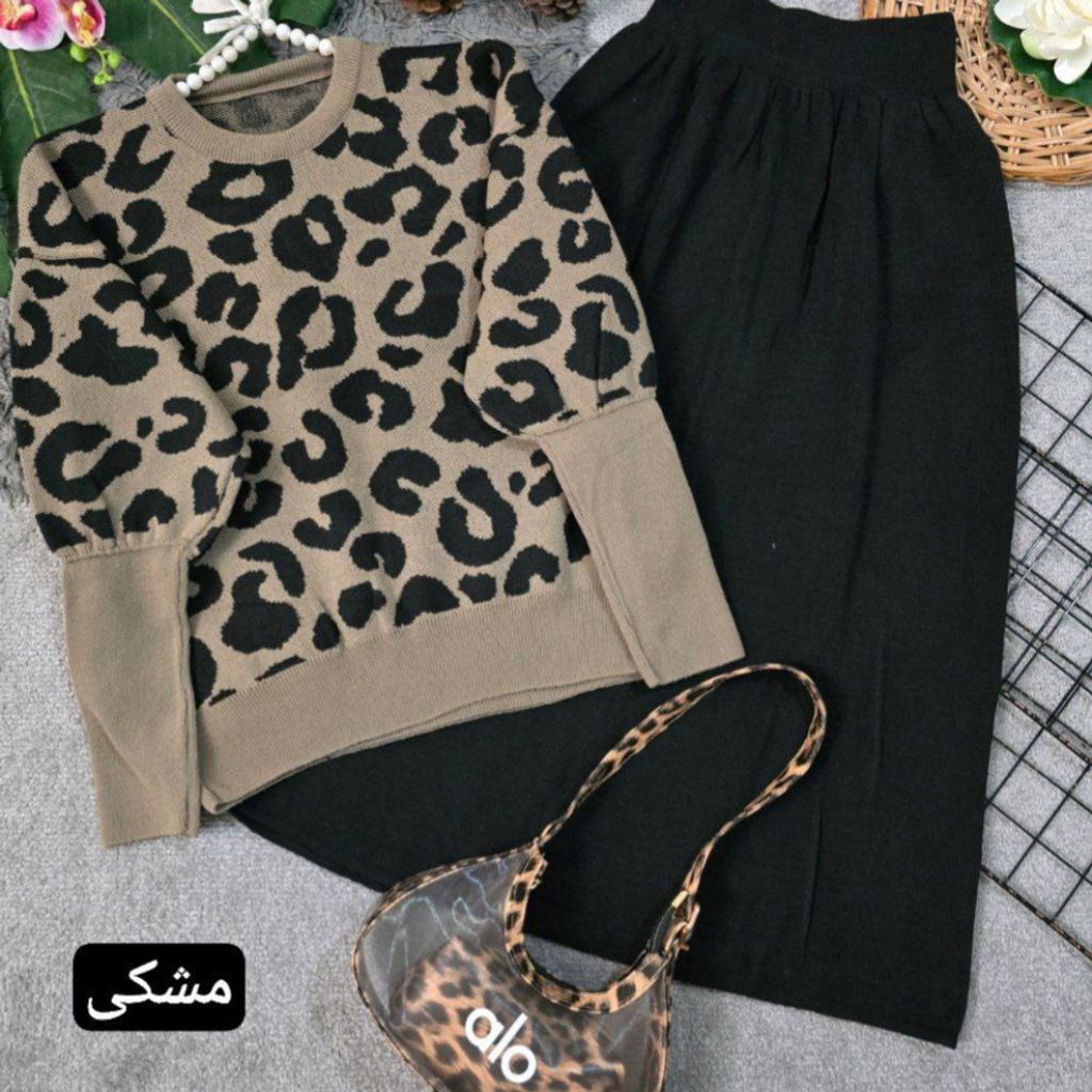 خرید اینترنتی بلوز دامن بافت طرح تامی