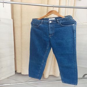 خرید اینترنتی قیمت شلوار زنانه لی مام فیت آبی قواره بزرگ