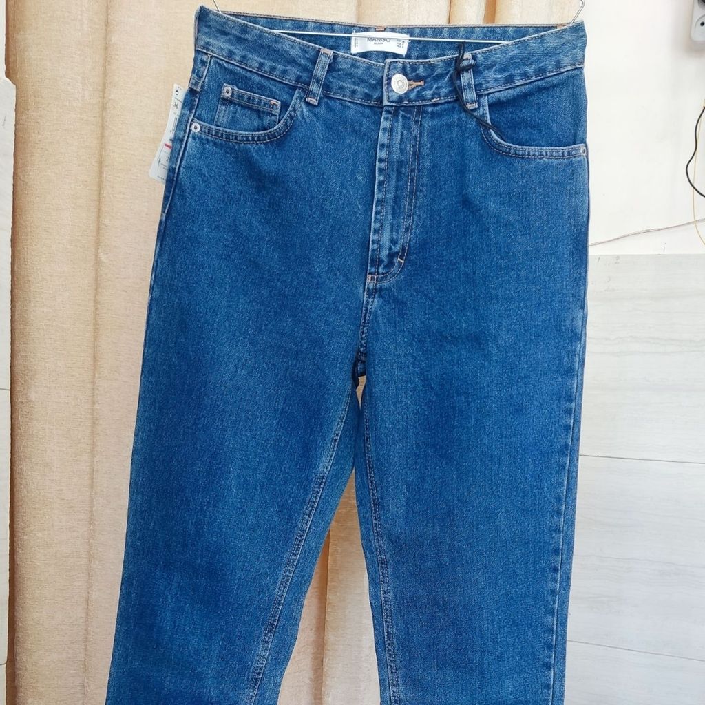 قیمت شلوار زنانه لی مام فیت آبی قواره بزرگ