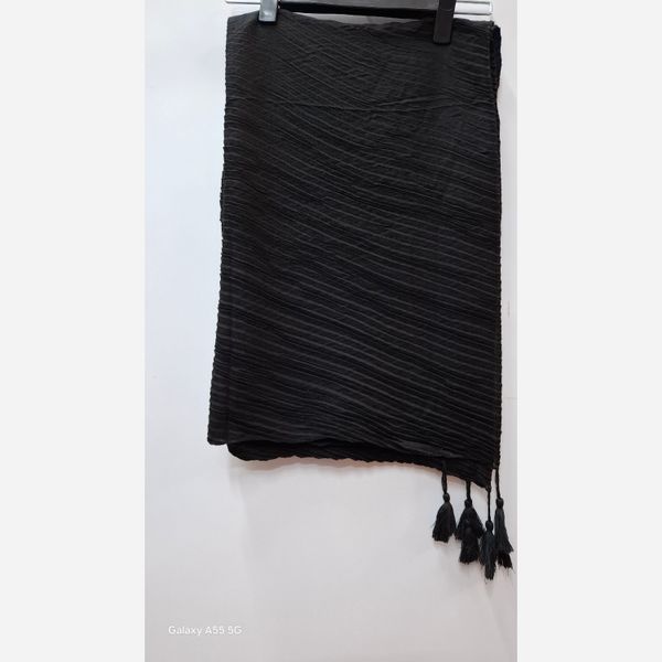 شال پلیسه مشکی 