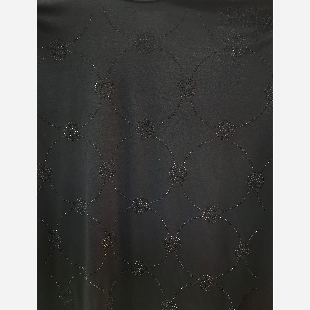 خرید آنلاین تیشرت ویسکوز نگین دار مشکی