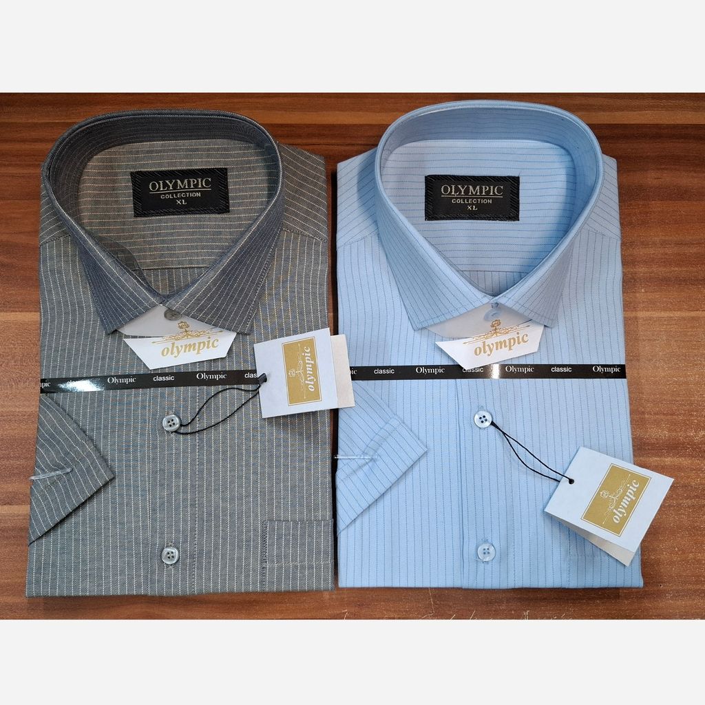 خرید اینترنتی پیراهن مردانه راه راه آستین کوتاه