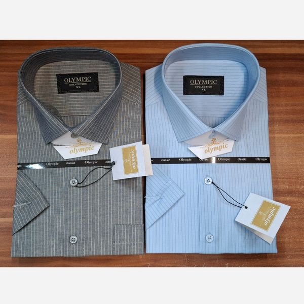 پیراهن مردانه راه راه آستین کوتاه