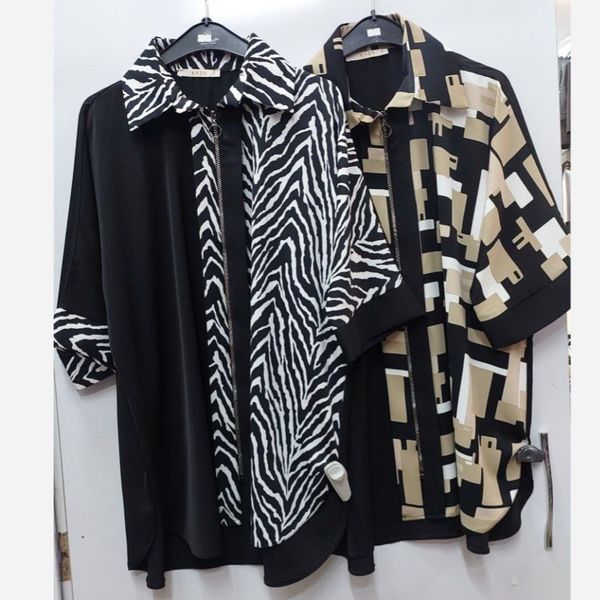 شومیز زنانه جلو زیپ دار 