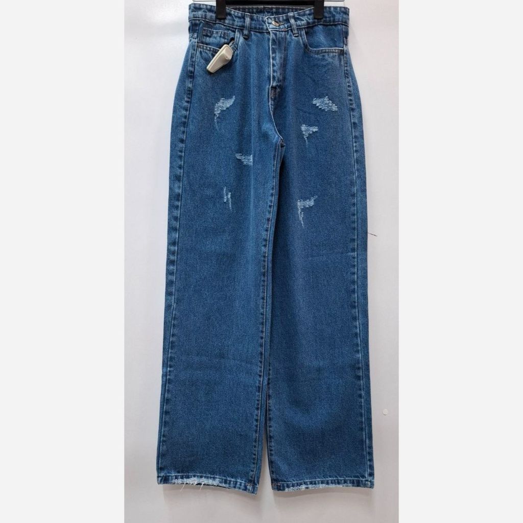 خرید اینترنتی شلوار جین بگ  آبی  