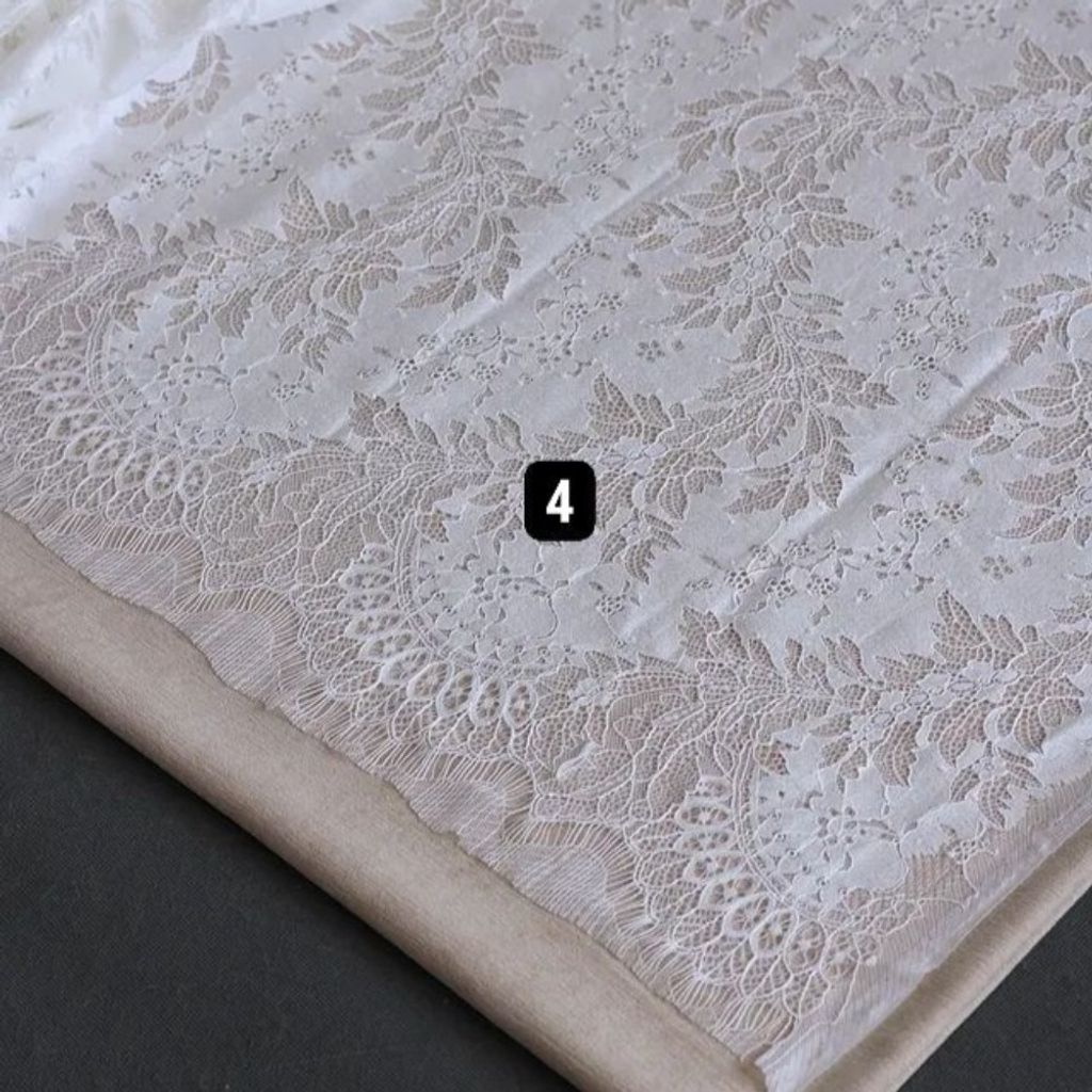 قیمت ارزان تور دانتل فرانسوی سفید