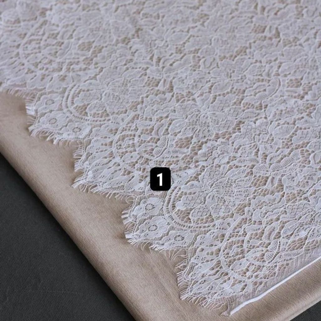 قیمت ارزان تور دانتل فرانسوی سفید