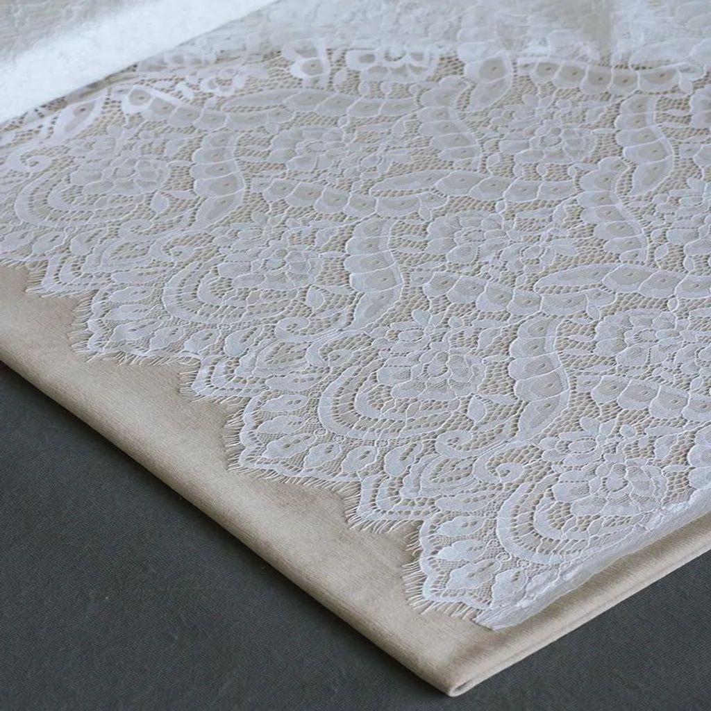 خرید اینترنتی قیمت تور دانتل فرانسوی سفید