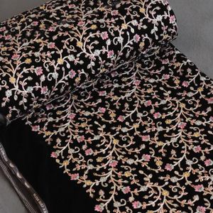 قیمت ارزان پارچه مخمل سوزن دوزی هندی