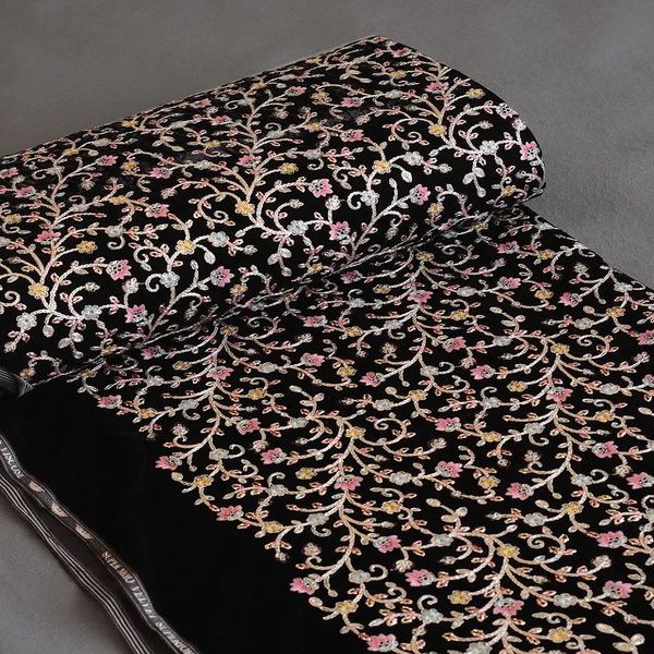 پارچه مخمل سوزندوزی هندی 1153