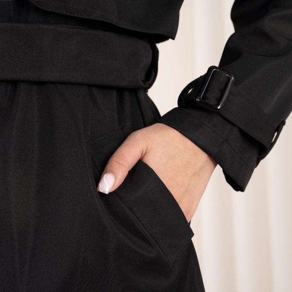 ترنچ کت مشکی لاویا پاد