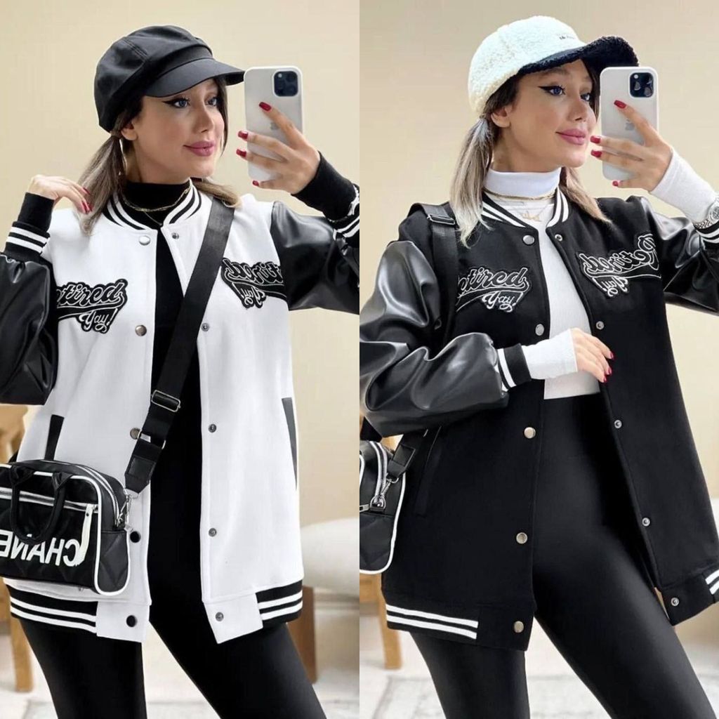 خرید اینترنتی سویشرت زنانه طرح بیسبالی