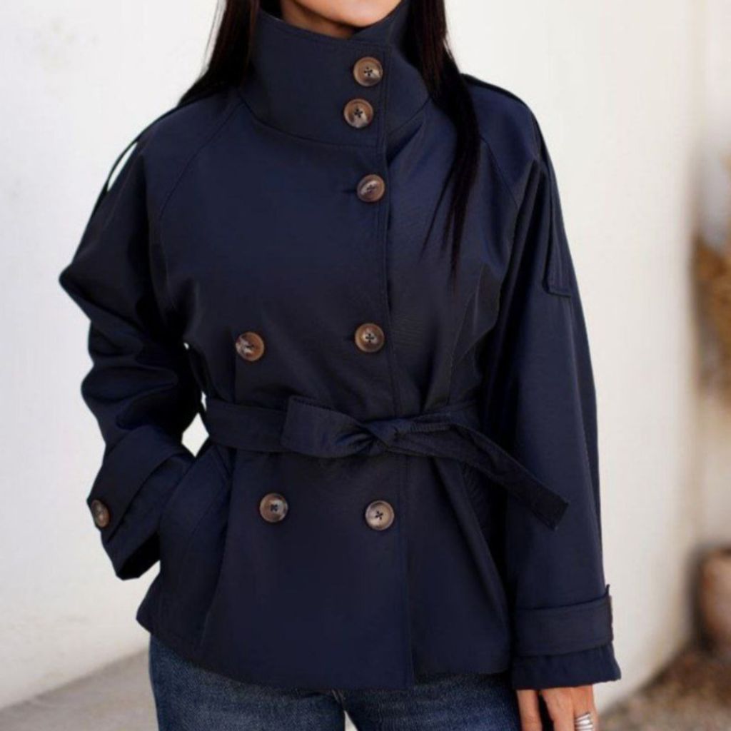 قیمت ترنج کت زنانه طرح یقه ایستاده مانلی