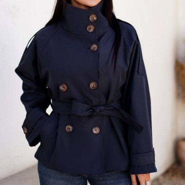 ترنج کت زنانه طرح یقه ایستاده مانلی