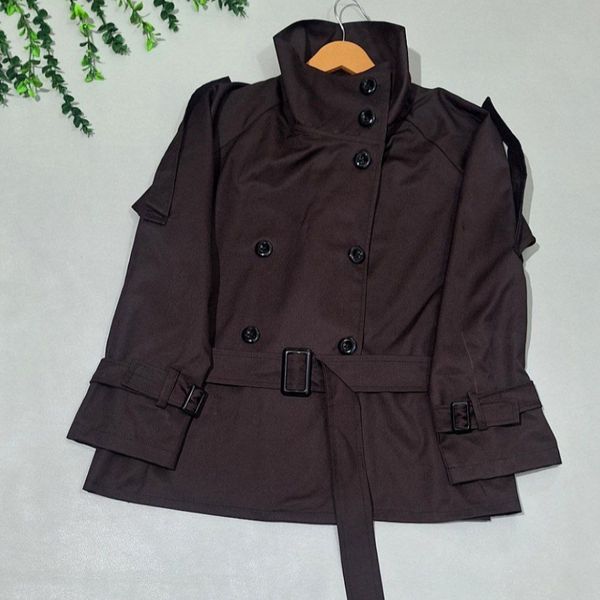 ترنج کت زنانه طرح یقه ایستاده مانلی