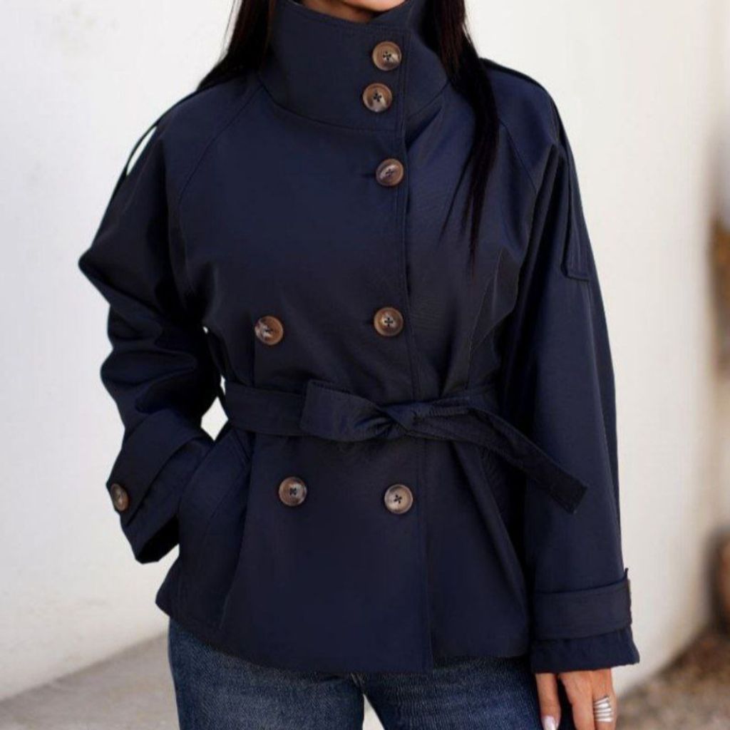 قیمت ترنج کت زنانه طرح یقه ایستاده مانلی