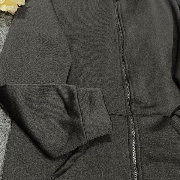 سویشرت زنانه طرح جلو زیپ تو کرکی درجه یک