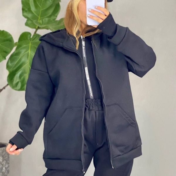 سویشرت زنانه طرح جلو زیپ تو کرکی درجه یک