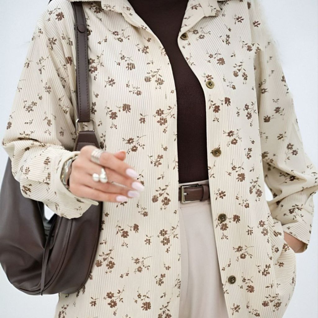 خرید اینترنتی شومیز کبریتی زنانه طرح گل