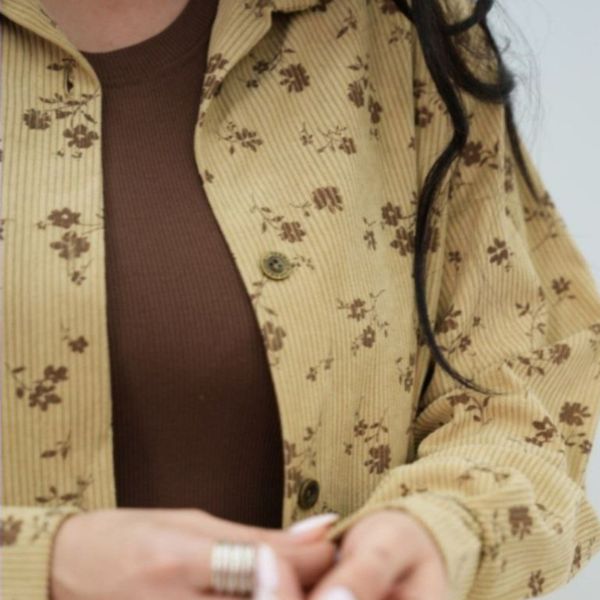 شومیز کبریتی زنانه طرح گل