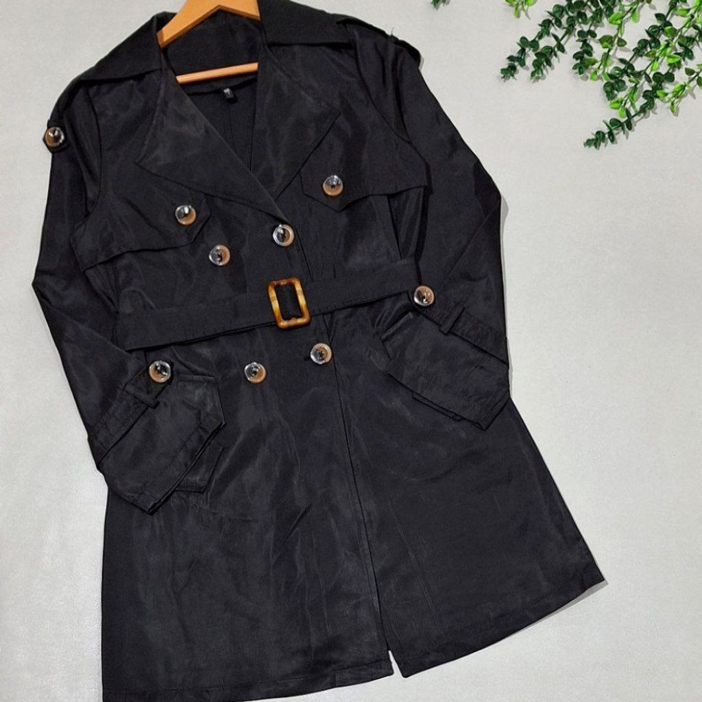 قیمت ارزان بارونی زنانه طرح پرنیا