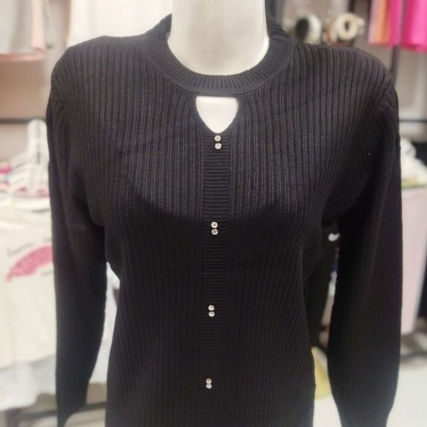 بلوز گپ بافت زنانه طرح یقه اشکی bl7ty