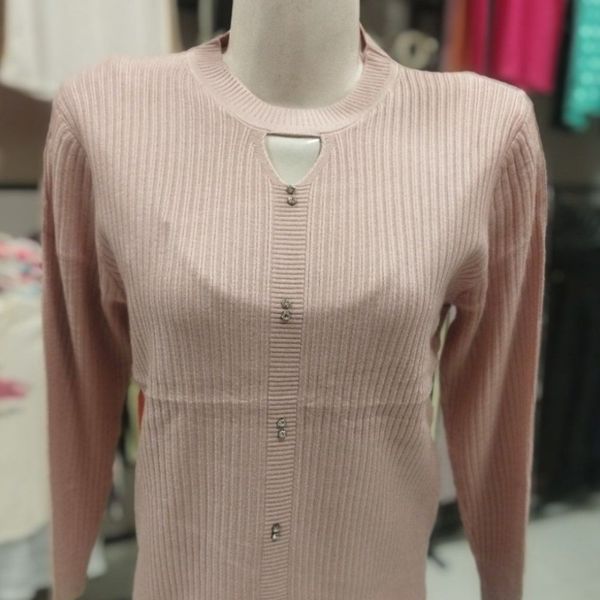 بلوز گپ بافت زنانه طرح یقه اشکی bl7ty